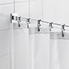 Croydex Contemporary Luxury Chrome Square Shower Curtain Rod - AD116441 profile small image view 1 