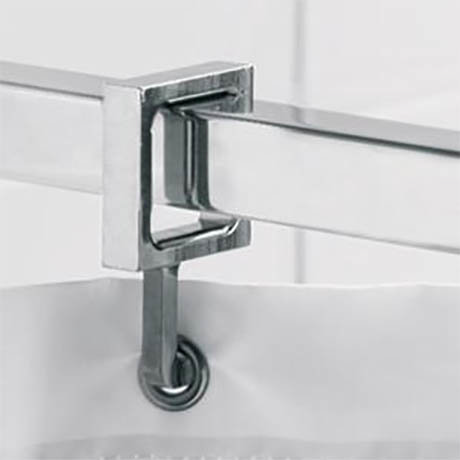 Croydex Contemporary Luxury Chrome Square Shower Curtain Rod - AD116441 ...