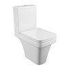 Anzio Square Close Coupled Toilet + Soft Close Seat profile small image view 1 