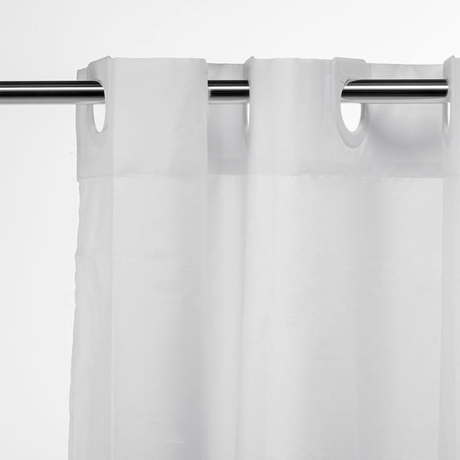 Croydex White Polyester Hook N Hang Shower Curtain W1800 x H1800mm - AF289022