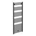 Diamond Heated Towel Rail - W600 x H1600mm - Anthracite - Straight profile small image view 2 