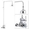 Traditional Twin Exposed Shower Valve & Rigid Riser Kit w 4" Apron Fixed Shower profile small image view 1 