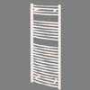Reina Diva Curved Towel Rail - White profile small image view 1 
