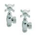 Heritage - Clifton Heated Towel Rail with Crosshead Valves - Chrome - AHC73 profile small image view 2 