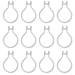 Croydex White Button Shower Curtain Rings - AK142222 profile small image view 5 