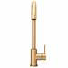 Alberta Modern Brushed Gold Single Lever Kitchen Mixer Tap profile small image view 2 
