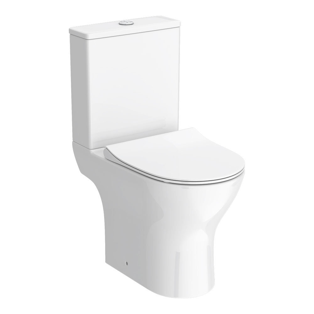 Alps Modern Rimless Short Projection Toilet + Soft Closing Seat