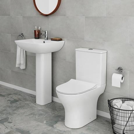 Alps Modern Rimless Short Projection Toilet + Soft Closing Seat ...