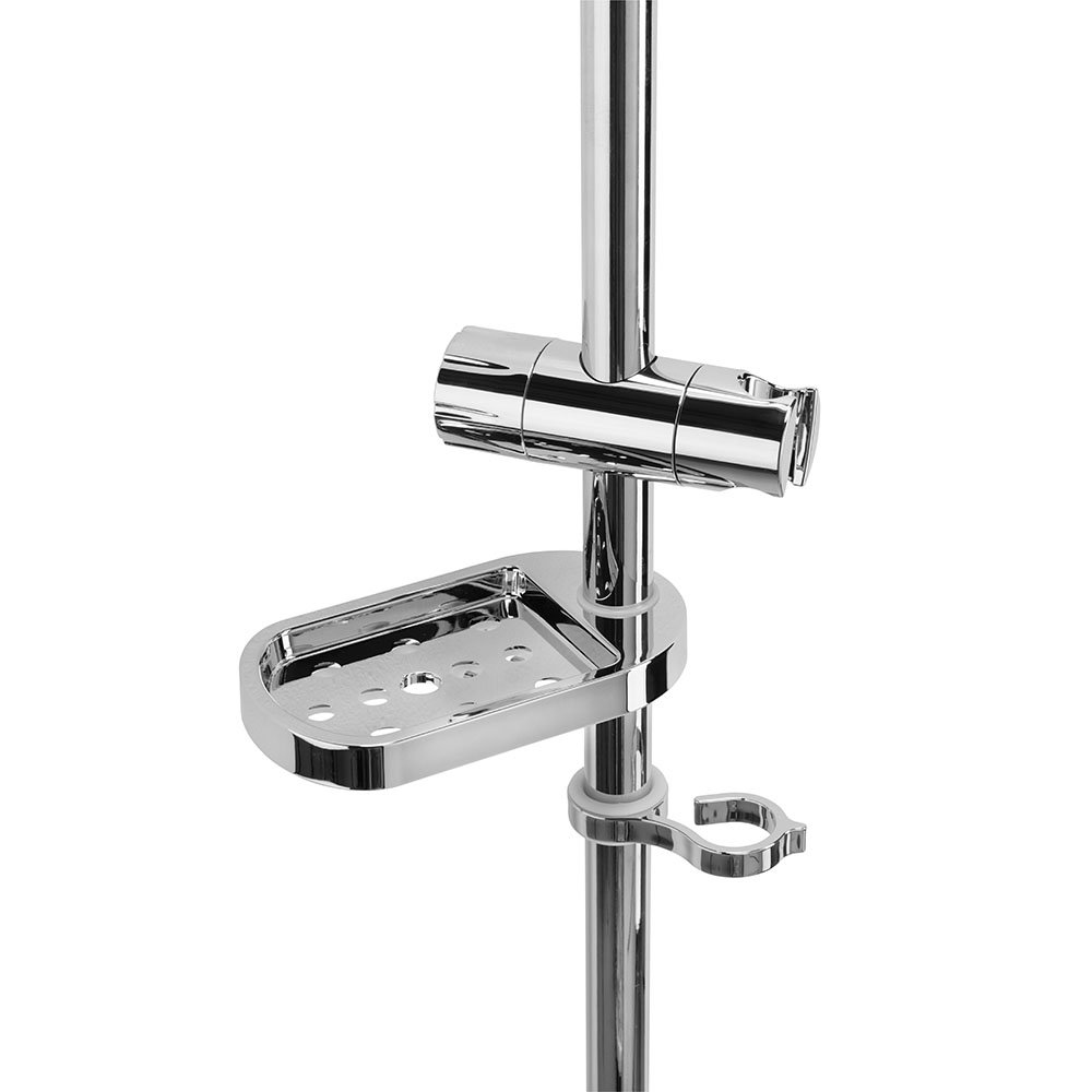 Croydex FlexiFit Bath Shower Riser Rail Chrome at Victorian Plumbing UK