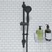 Croydex Nero Matt Black Three Function Shower Set - AM302021 profile small image view 2 