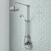 Nuie Traditional Luxury Rigid Riser Kit with Diverter & Dual Exposed Shower Valve profile small image view 4 