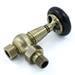 Amberley Thermostatic Angled Radiator Valves - Antique Brass profile small image view 2 