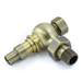 Amberley Thermostatic Angled Radiator Valves - Antique Brass profile small image view 3 