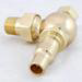 Amberley Thermostatic Angled Radiator Valves - Polished Brass profile small image view 2 