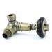 Amberley Thermostatic Corner Radiator Valves - Antique Brass profile small image view 2 