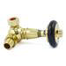 Amberley Thermostatic Corner Radiator Valves - Polished Brass profile small image view 2 