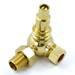 Amberley Thermostatic Corner Radiator Valves - Polished Brass profile small image view 3 