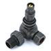 Amberley Thermostatic Corner Radiator Valves - Pewter profile small image view 3 