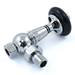 Amberley Thermostatic Angled Radiator Valves - Chrome profile small image view 2 