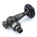 Amberley Thermostatic Angled Radiator Valves - Pewter profile small image view 2 