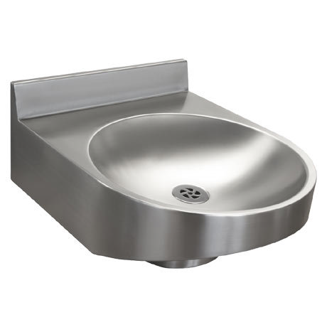 Franke ANMX020 Stainless Steel Round Disabled Washbasin with Upstand