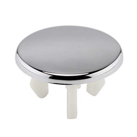 Round Chrome Basin Overflow Cap | Victorian Plumbing UK