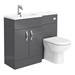 Apollo2 1100mm Gloss Grey Combination Furniture Pack (Excludes Pan + Cistern) profile small image view 3 