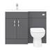 Apollo2 1100mm Gloss Grey Combination Furniture Pack (Excludes Pan + Cistern) profile small image view 5 
