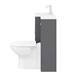 Apollo2 1100mm Gloss Grey Combination Furniture Pack (Excludes Pan + Cistern) profile small image view 6 