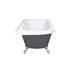 Appleby Grey 1700 Roll Top Shower Bath + Chrome Leg Set profile small image view 5 