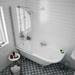 Appleby 1700 Roll Top Shower Bath + Chrome Leg Set profile small image view 4 