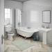 Appleby 1700 Roll Top Shower Bath + Chrome Leg Set profile small image view 5 