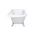 Appleby 1700 Roll Top Shower Bath + Chrome Leg Set profile small image view 6 