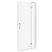 Apollo 760mm Frameless Hinged Shower Door profile small image view 2 