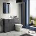 Apollo2 605mm Gloss Grey Compact Floor Standing Vanity Unit profile small image view 4 