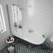 Appleby Grey 1700 Roll Top Shower Bath + Chrome Leg Set profile small image view 3 