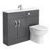 Apollo2 1100mm Gloss Grey Slimline Combination Furniture Pack (Excludes Pan + Cistern) profile small image view 3 