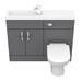 Apollo2 1100mm Gloss Grey Slimline Combination Furniture Pack (Excludes Pan + Cistern) profile small image view 4 