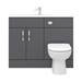 Apollo2 1100mm Gloss Grey Slimline Combination Furniture Pack (Excludes Pan + Cistern) profile small image view 5 