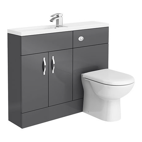 Apollo2 1100mm Gloss Grey Slimline Combination Furniture Pack Excludes Pan Victorian Plumbing Uk - Toilet And Sink Combination Unit Grey Apollo2 1100mm Gloss Grey Slimline Combination Furniture Pack Excludes Pan Victorian Plumbing Uk - Toilet And Sink Combination Unit Grey