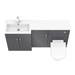 Apollo2 1500mm Gloss Grey Combination Furniture Pack (Excludes Pan + Cistern) profile small image view 4 