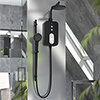 AQUAS Reva Flex Smart 9.5KW Matt Black Electric Shower profile small image view 1 