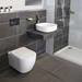 BagnoDesign Attache Rimless Wall Hung Toilet with Soft Close Seat profile small image view 2 