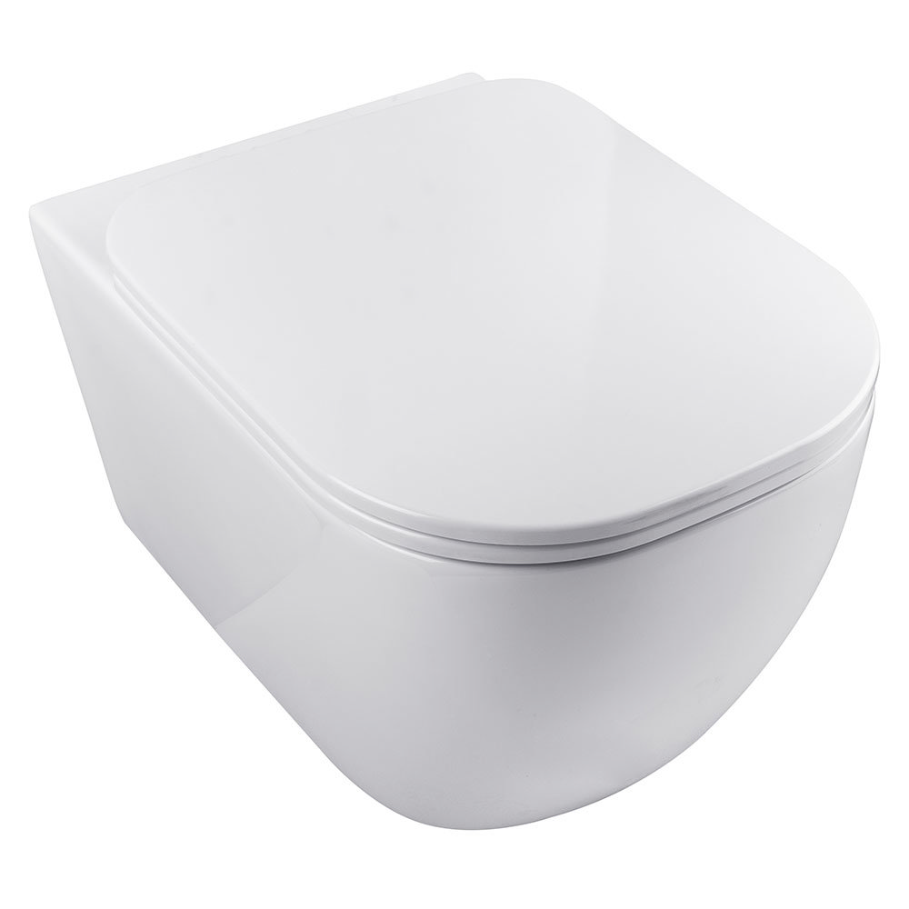BagnoDesign Attache Rimless Wall Hung Toilet with Soft Close Seat