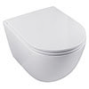 BagnoDesign Envoy Rimless Wall Hung Toilet with Soft Close Seat profile small image view 1 