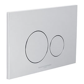 BagnoDesign Aquaeco Chrome Dual Flush Plate with Round Buttons
