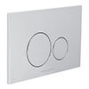 BagnoDesign Aquaeco Chrome Dual Flush Plate with Round Buttons profile small image view 1 