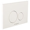 BagnoDesign Aquaeco Gloss White Dual Flush Plate with Round Buttons profile small image view 1 