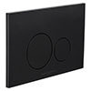 BagnoDesign Aquaeco Matt Black Dual Flush Plate with Round Buttons profile small image view 1 