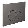 BagnoDesign Aquaeco Anthracite Dual Flush Plate with Round Buttons profile small image view 1 